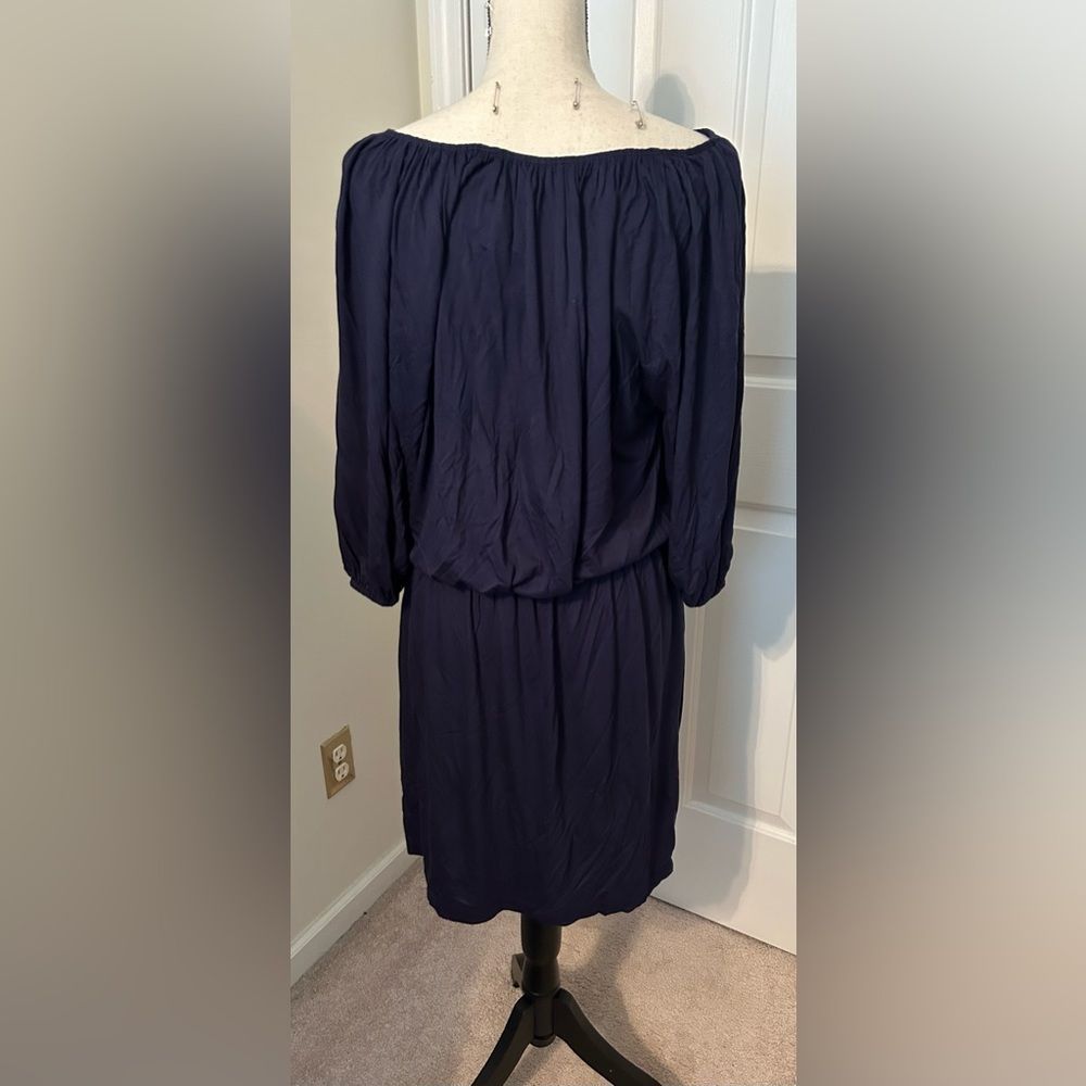 Talbots NWT summer dress, navy blue, Medium